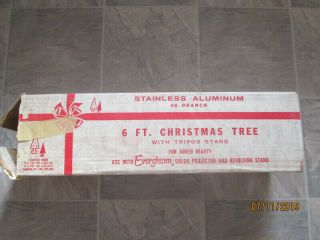 VINTAGE 6FT STAINLESS ALUMINUM CHRISTMAS TREE POM 2