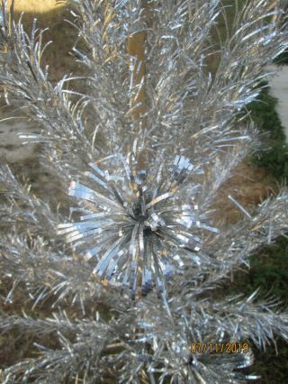 VINTAGE 6FT STAINLESS ALUMINUM CHRISTMAS TREE POM 4