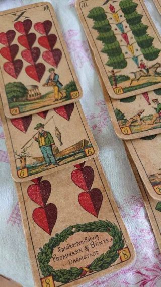 Antique German Playing Cards Fromman & Bunte Darmstadt 19th C