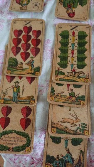 ANTIQUE GERMAN PLAYING CARDS FROMMAN & BUNTE DARMSTADT 19th C 3