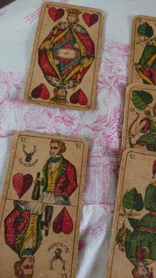 ANTIQUE GERMAN PLAYING CARDS FROMMAN & BUNTE DARMSTADT 19th C 7