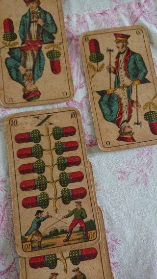 ANTIQUE GERMAN PLAYING CARDS FROMMAN & BUNTE DARMSTADT 19th C 8