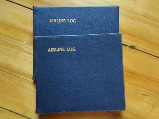 1946 - 51 Hawaiian Airlines Pilot Personal Logbooks All Flights Routes Planes Rare