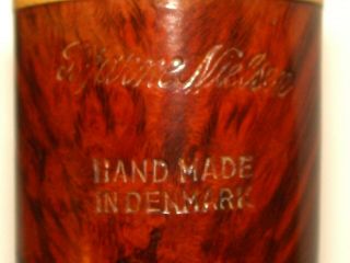 Bjarne NIELSEN 1/4 Bent Rhodesian Pipe Straight Grain Hand Made Denmark 7