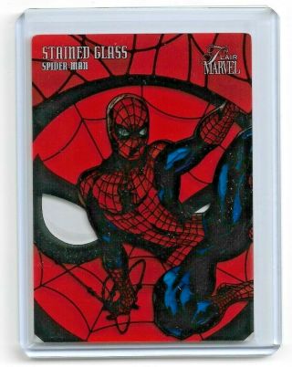 2019 Flair Marvel Stain Glass Spider - Man Sg - 18 Sp
