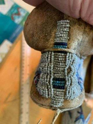 Antique/Vintage Native American Beaded Moccasins.  Sioux.  Lane Stitch. 10
