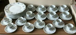 Lovely 39 Pce Set Vsoe Orient Express Plates Cups Saucers Raynaud Limoges