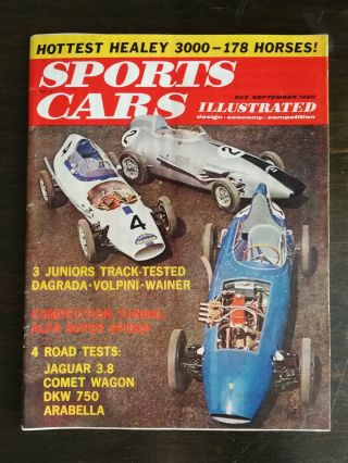 Sports Cars Illustrated September 1960 - Jaguar 3.  8 - Mercury Comet Wagon - Dkw