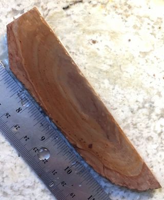 1•18•13 Chocolate Painted Buffalo River Flint Knapping Kiln Heated Knife Preform 2