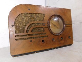 Antique Table Top Art Deco Tube Radio Silvertone Model 4563