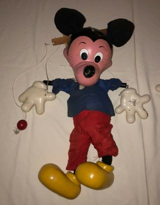 Large 24 " Pelham Puppets Mickey Mouse Marionette From England Rare Store Display