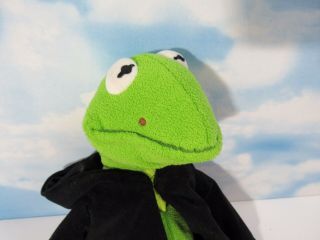 Disney Store Muppets Dark Kermit The Frog Most Wanted Constantine Plush CAPE 17” 2