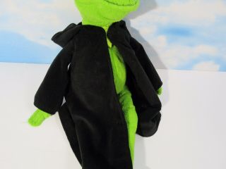 Disney Store Muppets Dark Kermit The Frog Most Wanted Constantine Plush CAPE 17” 3