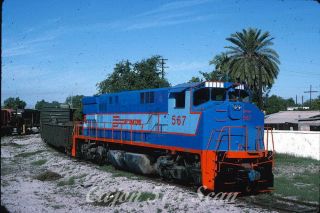 Slide - Fnm Mexico M424 567 In Fresh Paint & Train At Empalme,  Son.