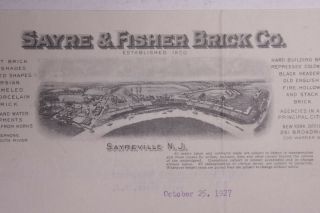 1927 Lamson Goodnow Sayre Fisher Brick Co Sayreville NJ Ephemera L939F 2