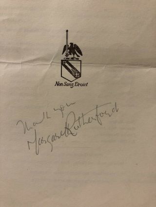 Oscar Winner Margaret Rutherford Signed Program Autograph