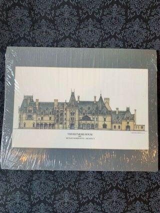Biltmore Estate Watercolor Rendering 16x20 Print Signed And Matted