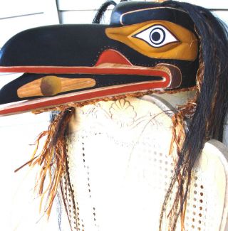 Northwest Coast Native Art large Raven mask sculpture 3