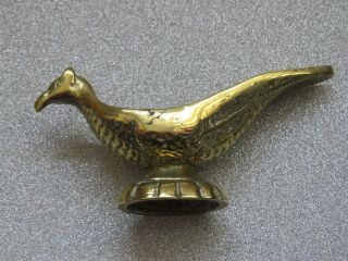 Antique Brass Pheasant Pipe Holder