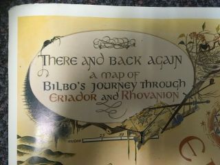 Poster—Bilbo’s Journey (The Hobbit) 1971,  artwork by illustrator Pauline Baynes 2