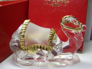 Gorham Crystal Nativity Camel 24k Gold Plated With Box Cond.