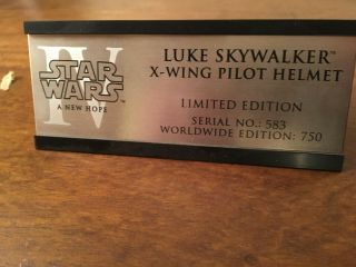 STAR WARS EFX LUKE SKYWALKER X - WING PILOT HELMET - LIMITED EDITION 583 of 750 5