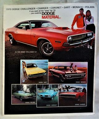 1970 Dodge All Models Automobile Car Advertising Sales Brochure Guide Vintage