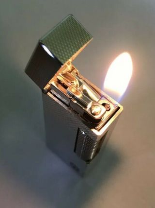 Dunhill Silver Plated ‘Barley’ Rollagas Lighter - Fully Overhauled & 10