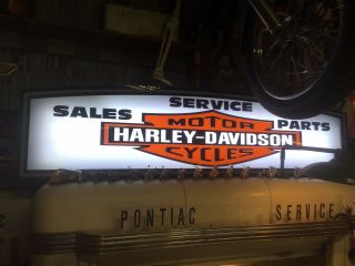 Harley Davidson Light Up Sign 6 1/2 Ft Sign Motorcycle