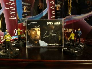 Star Trek Tos Series Silver Autograph Card Leonard Nimoy Mirror Mirror