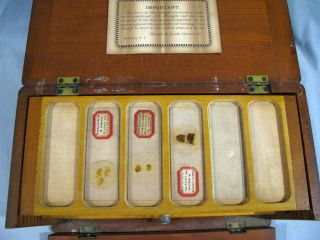 50,  Antique MICROSCOPE SLIDES WITH CASE 2