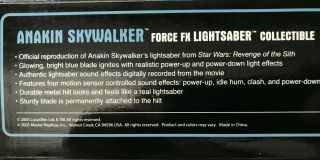 Star Wars Master Replicas Force FX Lightsaber 2005 Anakin Skywalker SW - 208 BNIB 8