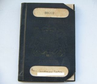 British Cyprus Travel Document 1934,  Several Seals And Stamps.  Rare