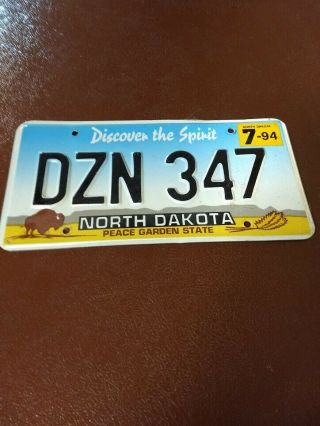 North Dakota Vehicle License Plate