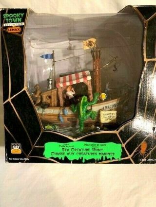 Rare Lemax Lighted Sea Creature Hunt Spooky Town Halloween 74594