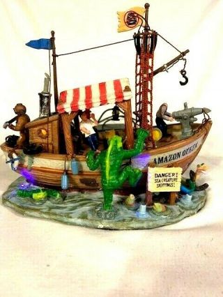 RARE Lemax Lighted SEA CREATURE HUNT Spooky Town Halloween 74594 2