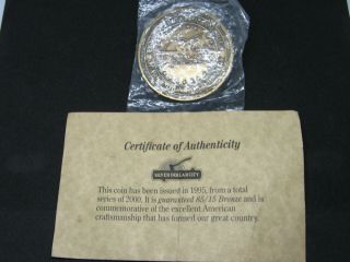 Silver Dollar City Souvenir Coin Ltd Edition 1995 Ozark Mountain Country W/coa