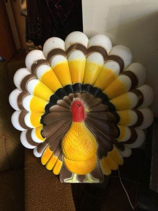 Vtg Union Thanksgiving Fall Holiday Turkey Blow Mold 20 " Signed Don Featherstone