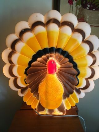 Vtg Union Thanksgiving Fall Holiday Turkey Blow Mold 20 