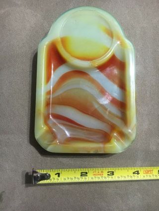 Vidrio Pro.  Corp.  Slag glass Orange Cream Ashtray vintage 2