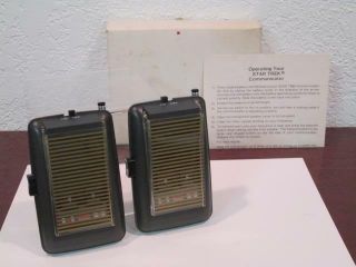 1989 Star Trek Communicators Mail Away Walkie - Talkies,  Instructions & Box Rare