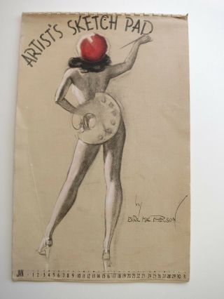 1943 Full Year Earl Macpherson Pin Up Girl Calendar Artist 