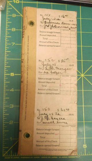Alaska 1911 Bank Account Register Booklet Has Entry For Milk For Chas Hinckley