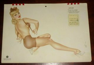 Complete Vintage 1944 Esquire Pin - Up Sketch Drawing Varga Calendar 12 Months