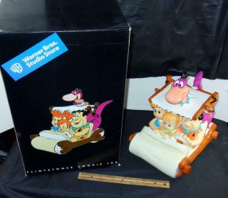 Rare Large Flintstones Cookie Jar In The Box Fred Dino Pebbles Warner Bros