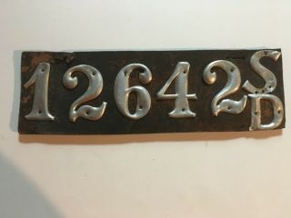 1912 South Dakota Leather Prestate Pre State License Plate All Rare