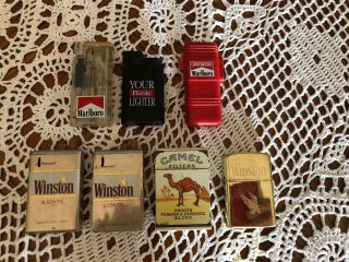 Vintage Cigarette Lighters - Marlboro - Winston - Camel - Take A Look
