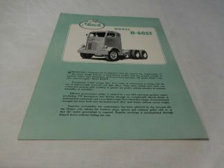 1953 Mack Model H - 60st C.  O.  E.  Truck Sales Brochure