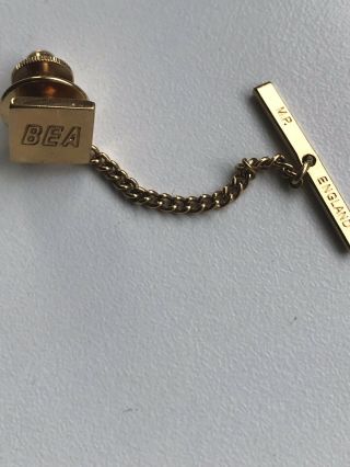 Mens Gold Vintage Tie/lapel Pin For Bea,  British European Airways Now Ba