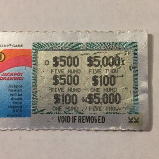 Vintage 1985 First Day California Lottery Ticket Scratcher 1980s 1st 3